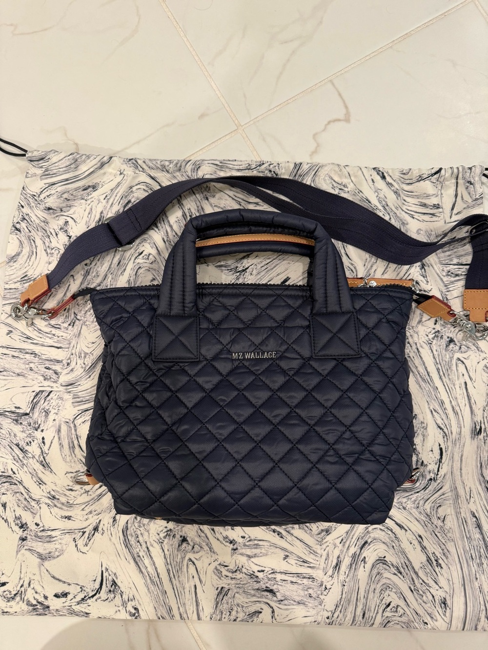 MZ Wallace Navy Small Sutton Deluxe NWOT - Picture 7 of 14